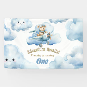 Teddy's First Birthday Flight: A High-Flying  Banner