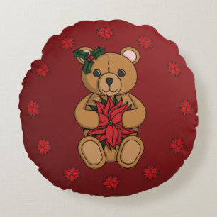 Teddy's Gift Round Pillow