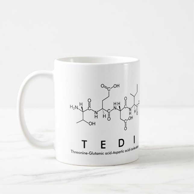 Tedi peptide name mug (Left)