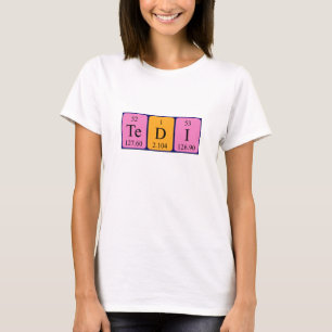 Tedi periodic table name shirt