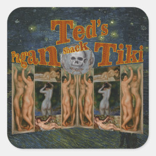 Ted's Pagan Tiki Shack Square Sticker