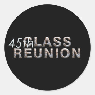 TEE 45th Class Reunion Classic Round Sticker