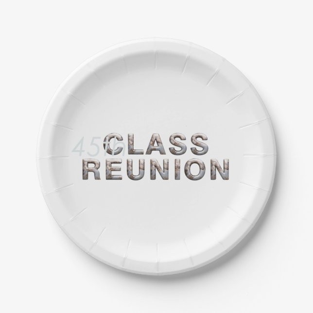 TEE 45th Class Reunion Paper Plate (Front)