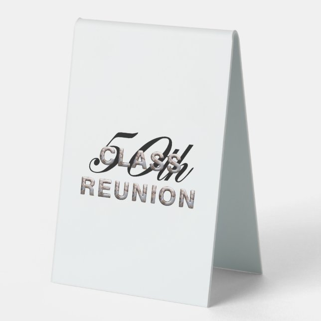 TEE 50th Class Reunion Table Tent Sign (Front)