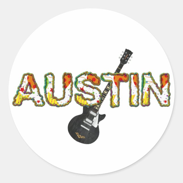 TEE Austin Classic Round Sticker (Front)