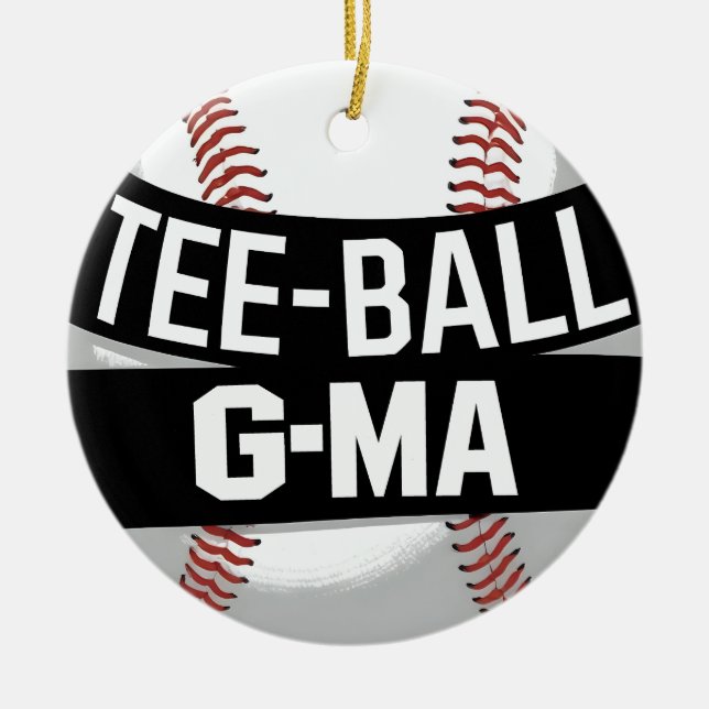 Tee-Ball G-Ma Funny Teeball Grandma Ceramic Ornament (Front)