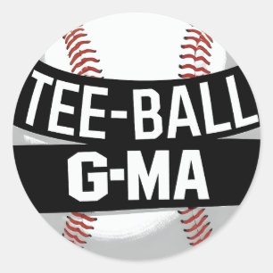 Tee-Ball G-Ma Funny Teeball Grandma Classic Round Sticker