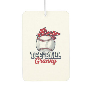 Tee Ball Granny Baseball Bow Vintage Shirt_1 Car Air Freshener