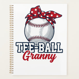 Tee Ball Granny Baseball Bow Vintage Shirt_1 Planner