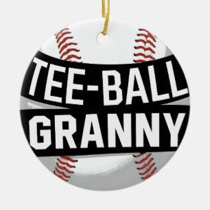 Tee-Ball Granny Teeball Grandma Ceramic Ornament