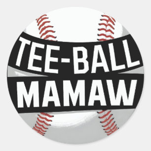 Tee-Ball Mamaw Funny Teeball Grandma Classic Round Sticker
