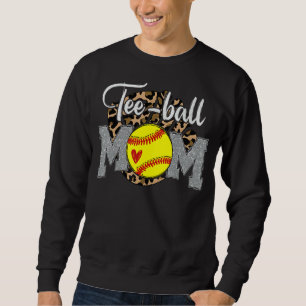 Tee-Ball Mum Leopard Softball Mum Mother's Day 20 Sweatshirt