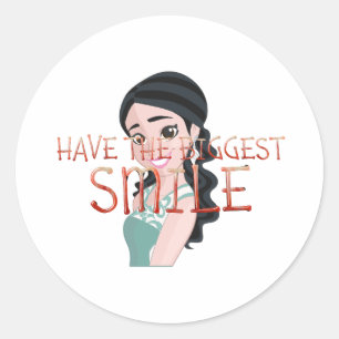 TEE Biggest Smile Classic Round Sticker