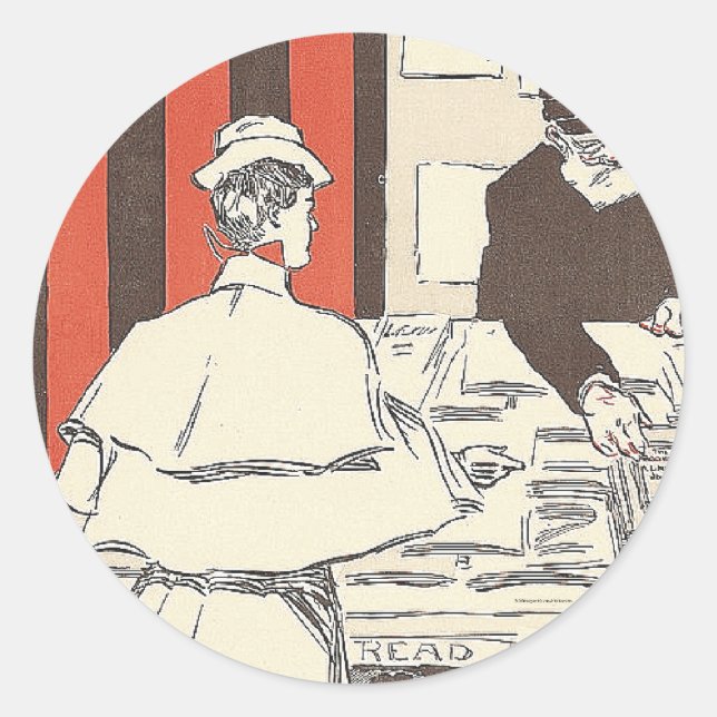 TEE Book Adventure Classic Round Sticker (Front)