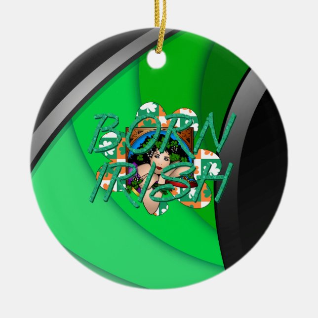 TEE Born Irish Ceramic Ornament (Front)