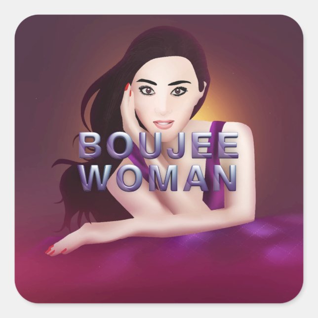 TEE Boujee Woman Square Sticker (Front)