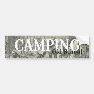 TEE Camping Old School Bumper Sticker