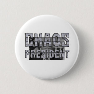 TEE Chaos President 6 Cm Round Badge