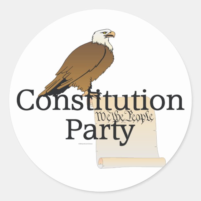 TEE Constitution Party Classic Round Sticker (Front)