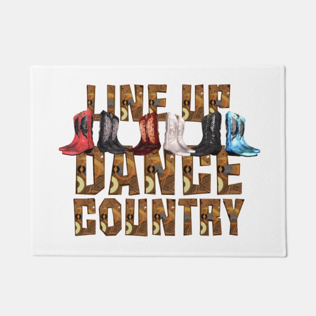 TEE Country Line Dance Doormat (Front)
