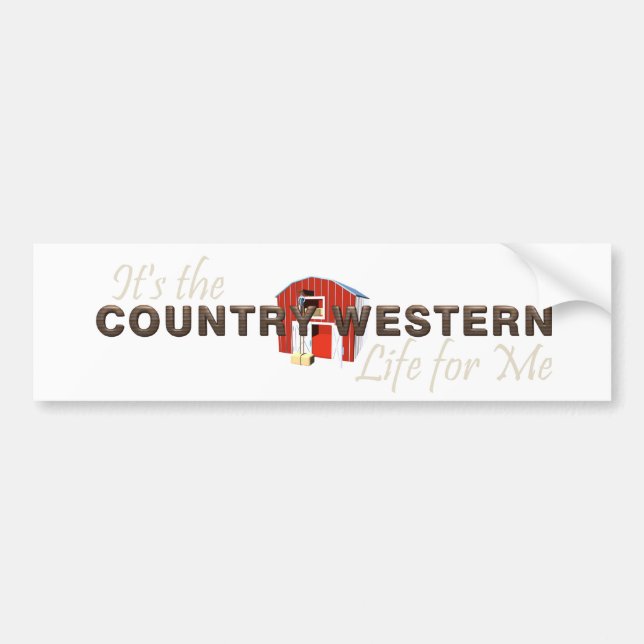 TEE Country Western Life Bumper Sticker (Front)