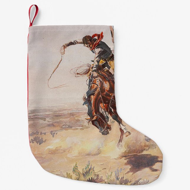 TEE Cowboy Life Small Christmas Stocking (Front)
