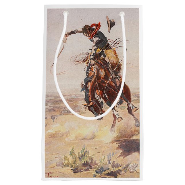 TEE Cowboy Life Small Gift Bag (Front)