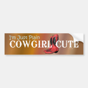TEE Cowgirl Cute Bumper Sticker