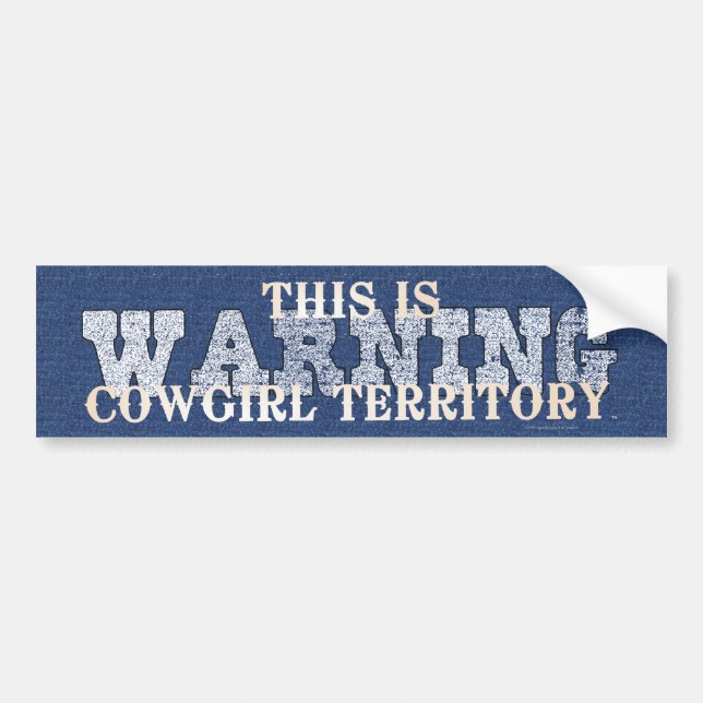 TEE Cowgirl Territory Bumper Sticker (Front)