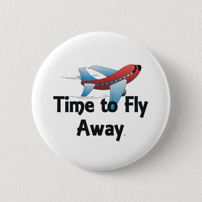 TEE Fly Away 6 Cm Round Badge (Front)