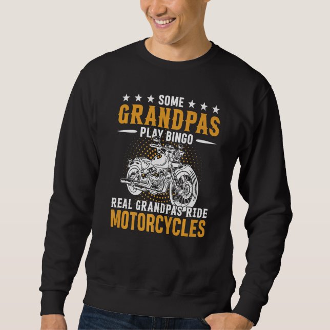 Tee For Grandfather Real Grandpas Ride Motorcycles (Front)