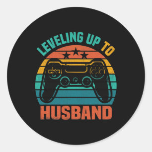 Tee For Groom Video Game Lovers Classic Round Sticker