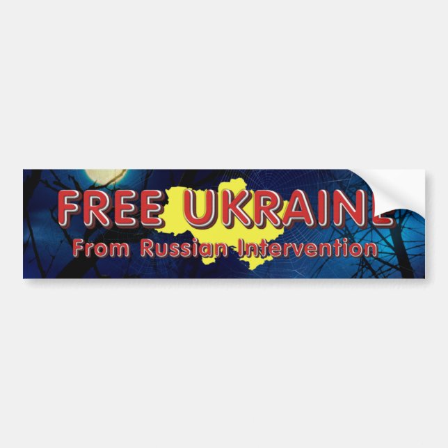 TEE Free Ukraine Bumper Sticker (Front)