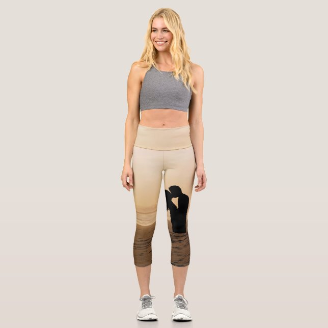 TEE Great Husband Better Life Capri Leggings (Front)
