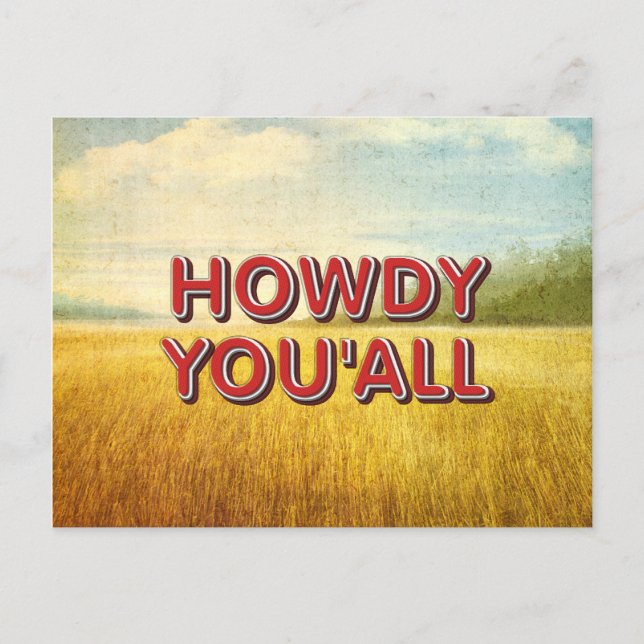 TEE Howdy You'all Postcard (Front)