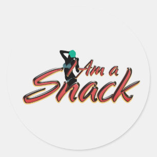 TEE I am a Snack Classic Round Sticker