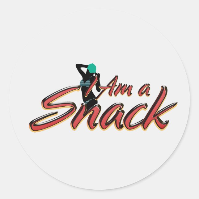 TEE I am a Snack Classic Round Sticker (Front)