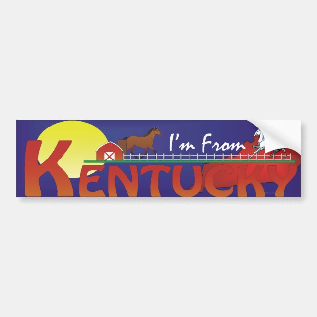 TEE I'm From Kentucky Bumper Sticker (Front)