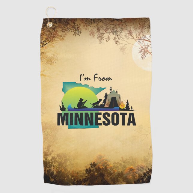 TEE I'm from Minnesota Golf Towel (Front)
