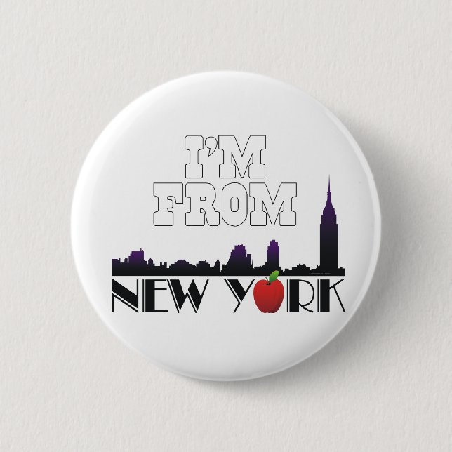 TEE I'm From New York 6 Cm Round Badge (Front)