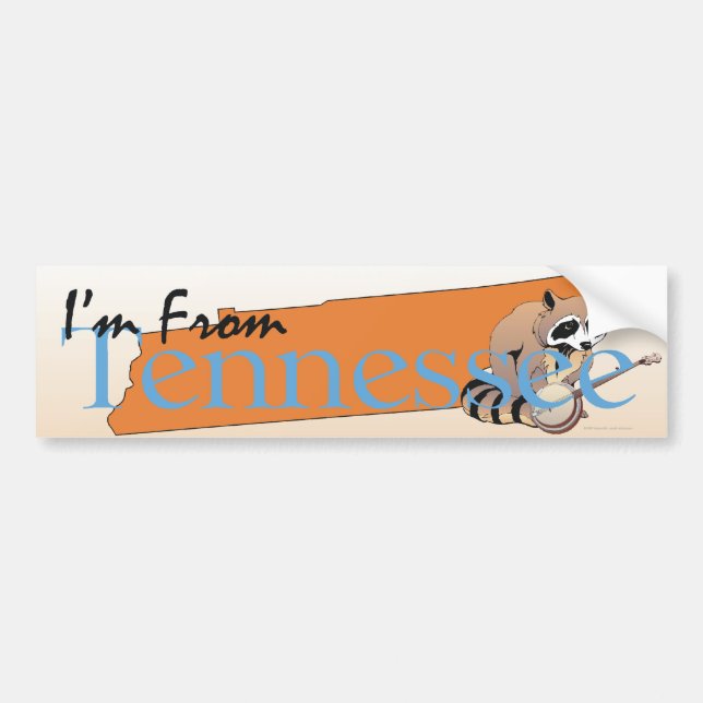 TEE I'm From Tennessee Bumper Sticker (Front)