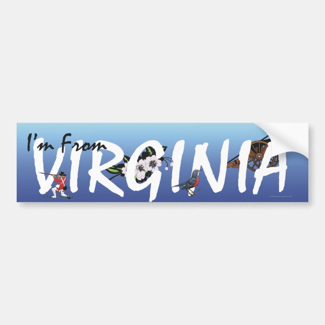 TEE I'm From Virginia Bumper Sticker (Front)