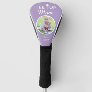 Tee It Up Mum Personalised Photo Lilac Golf Head Cover