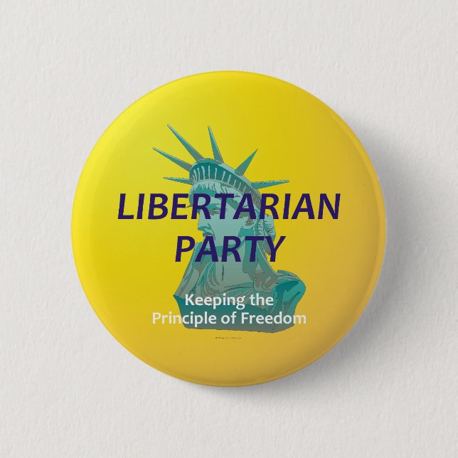 TEE Libertarian 6 Cm Round Badge (Front)