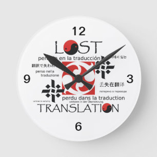 TEE Lost in Translation Round Clock