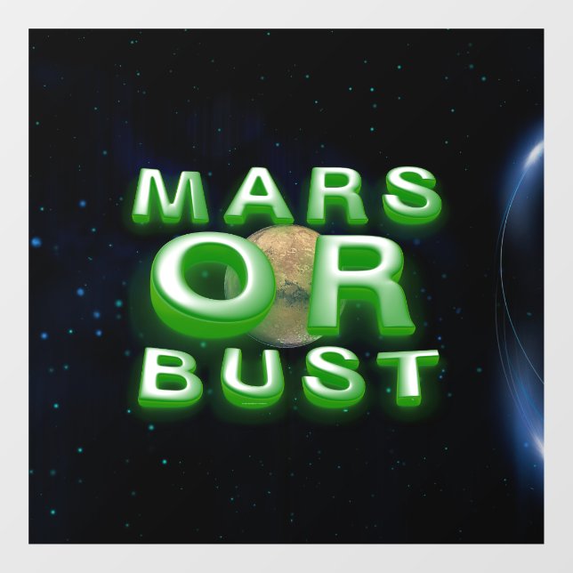 TEE Mars or Bust Window Cling (Sheet)