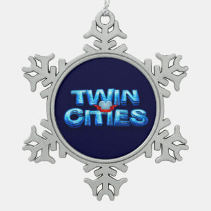 TEE Minneapolis Snowflake Pewter Christmas Ornament