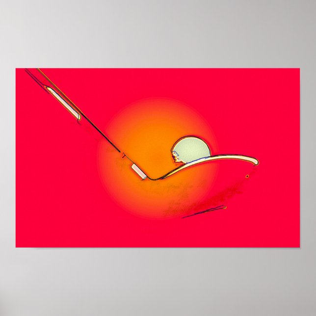 Tee Off At Dawn - Original Golf Art Print (Front)