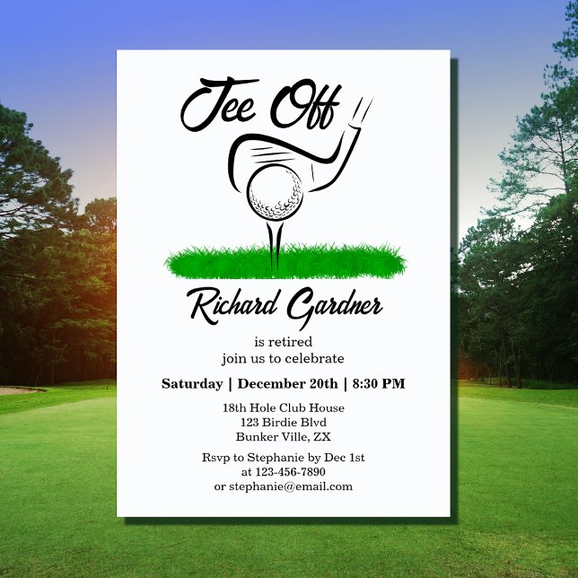Tee Off for an UnForeGettable Retirement Party Invitation (Creator Uploaded)