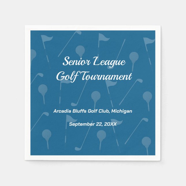 Tee Off in Style - Golf Party Tableware Napkin (Front)